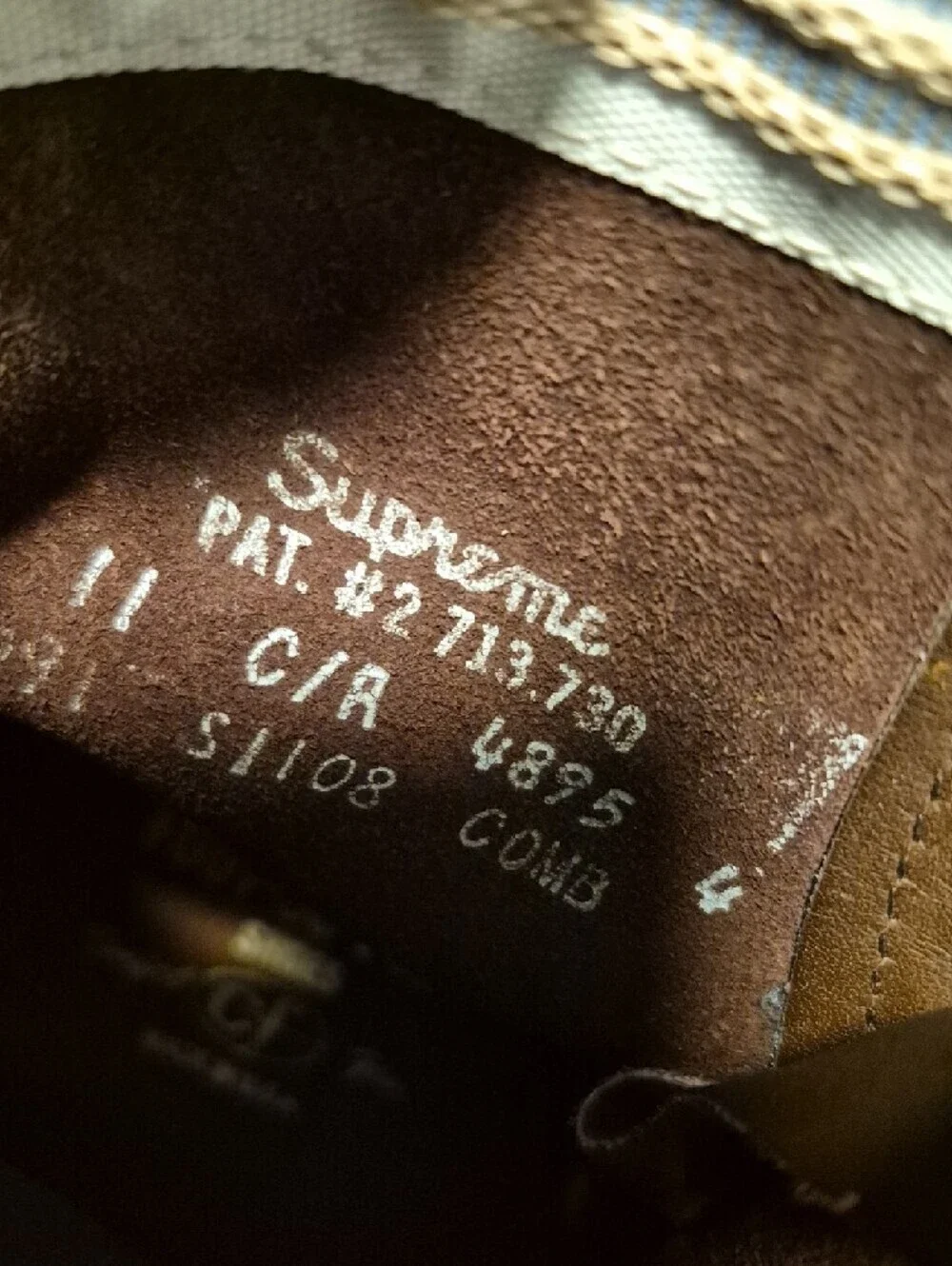 Supreme Brown Leather Work Boots with Tan Laces